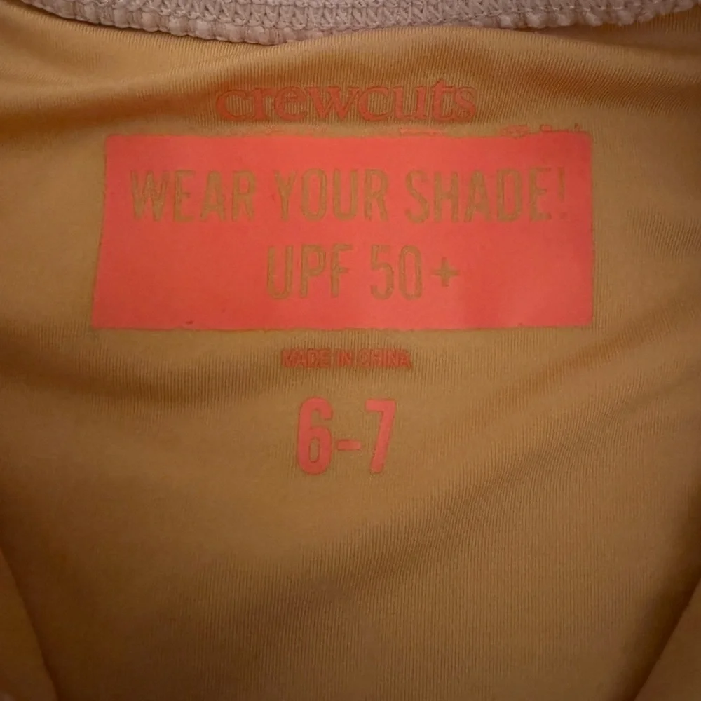 Crewcuts Tan and Pink UPF 50+ Swimsuit - Picture 2 of 3